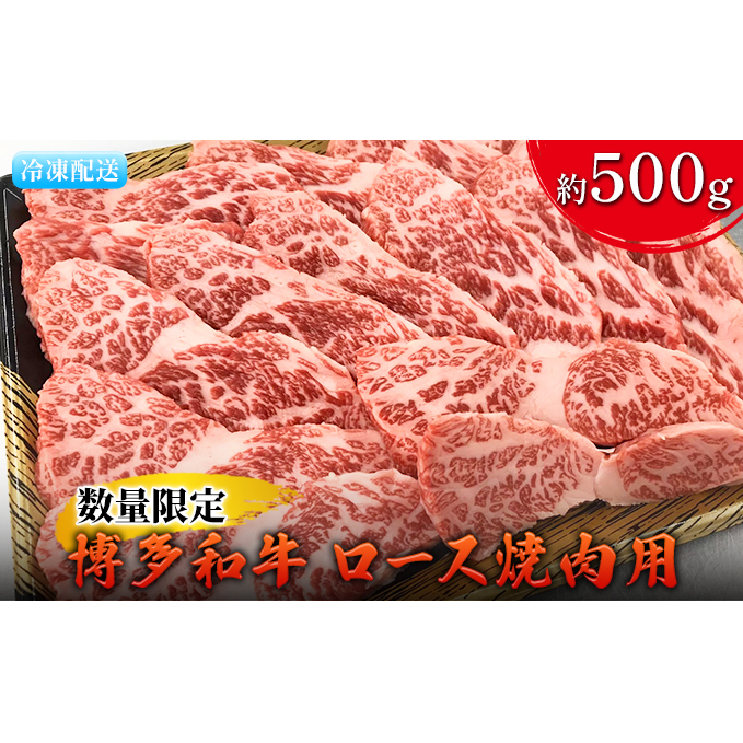 数量限定 牛肉 博多和牛 ロース 焼肉用 約500g 配送不可 離島 お肉 霜降り やわらかい きめ細かい 国産 国産牛 おうち焼肉 肉料理 食材 食べ物 グルメ 福岡県朝倉市19000肉豚肉