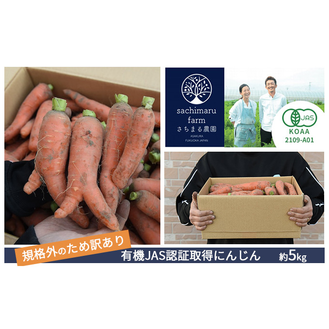 訳あり 規格外 にんじん 約5kg 有機JAS認証取得 栽培期間中農薬 除草剤 化学肥料不使用 野菜 食材 緑黄色野菜 国産野菜 えぐみがない 甘い人参 産地直送 キャロット ベジタブル 福岡県朝倉市9