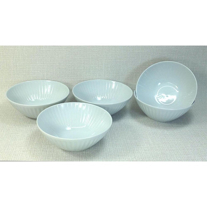 【AB1081】【波佐見焼】φ14.5cmの小鉢5個組  花ふわり白 【西海陶器】 5 10141長崎県13000雑貨・日用品食器・グラス