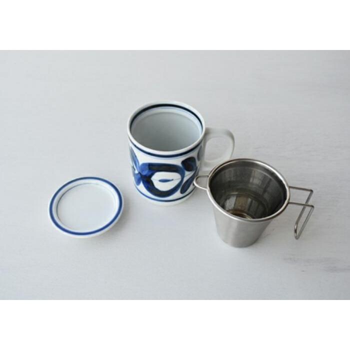 【AB314】【波佐見焼】茶こしと蓋付きマグ マジョリカ【西海陶器】 1 10220長崎県19000雑貨・日用品食器・グラス