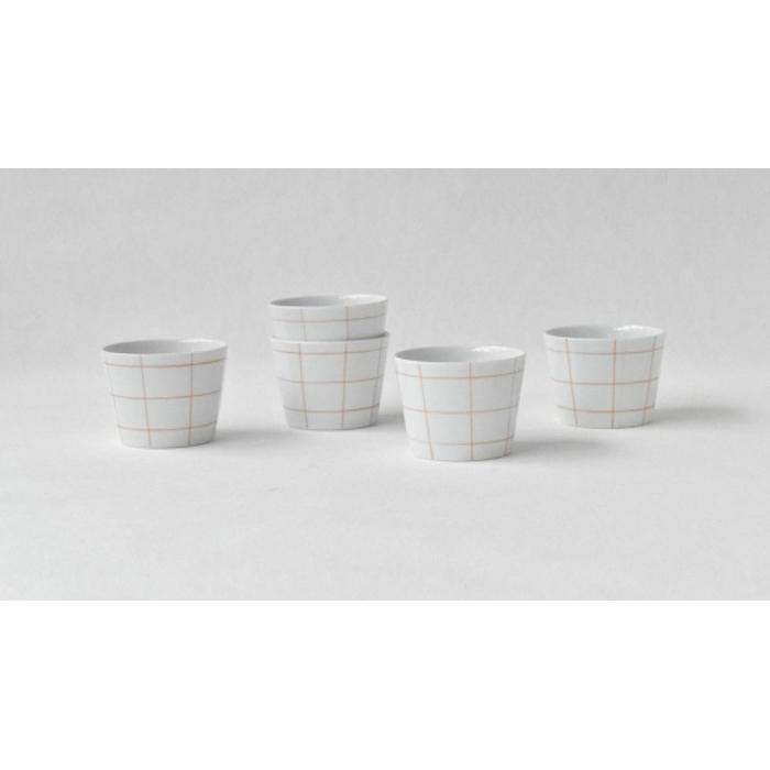 【AB585】【波佐見焼】es cup チェックRD 〈S〉 【西海陶器】5 45408長崎県26000雑貨・日用品食器・グラス