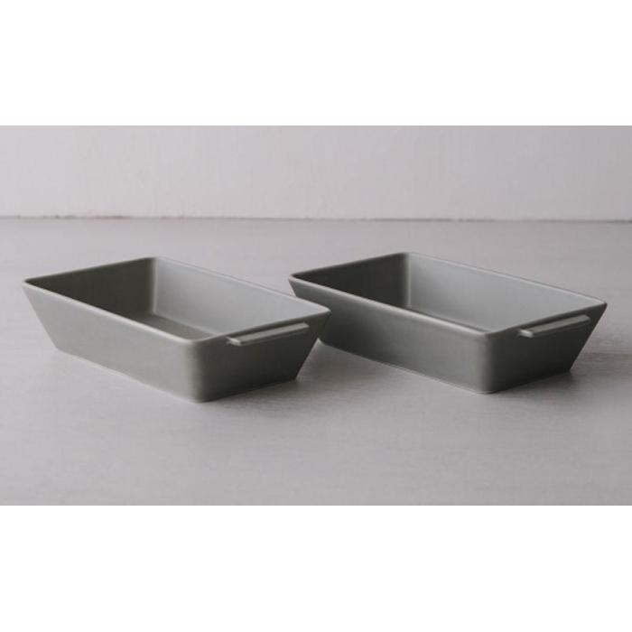 【波佐見焼】23.5×12.5×5cmオーブン耐熱鉢2個組 GR・L【西海陶器】 2 17450長崎県35000雑貨・日用品食器・グラス