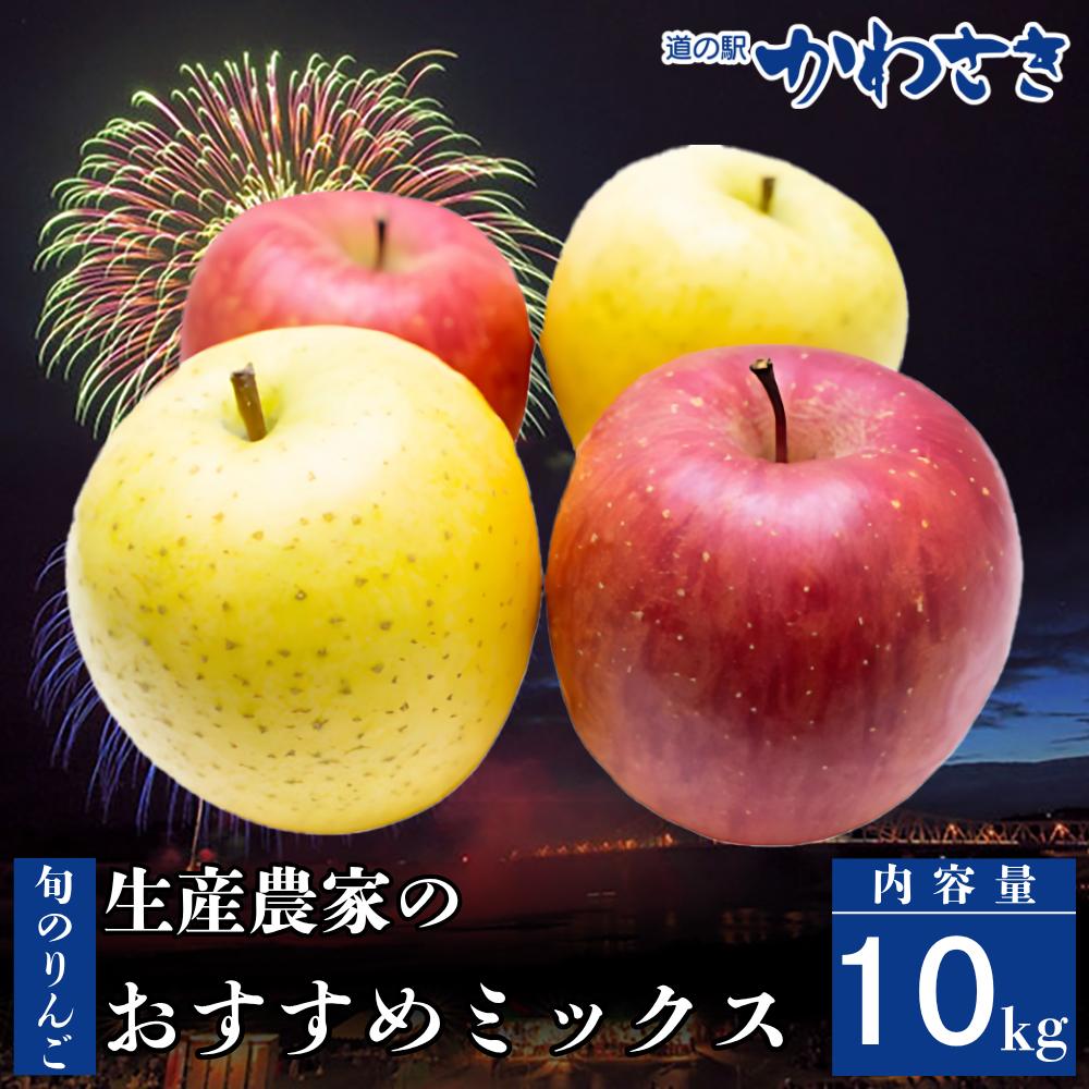 【先行予約】道の駅かわさき 旬のりんご 生産農家のおすすめ詰合せ 10kg シナノゴールド シナノスイート ジョナゴールド ふじ 大夢 青林 はるか 他岩手県一関市29000果物・フルーツりんご・