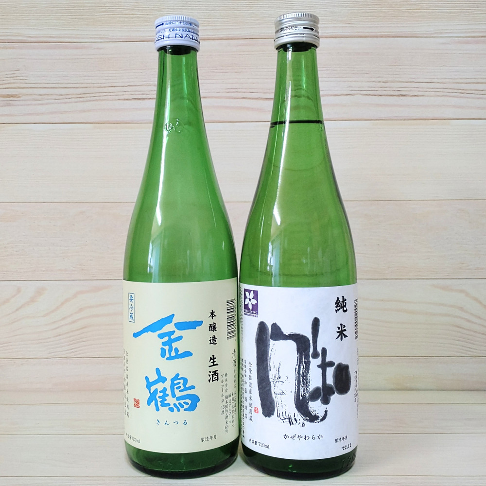 春夏限定!キリッと旨い青い金鶴720mlと純米風和(かぜやわらか)720ml 2本セット新潟県佐渡市12000酒・アルコール日本酒