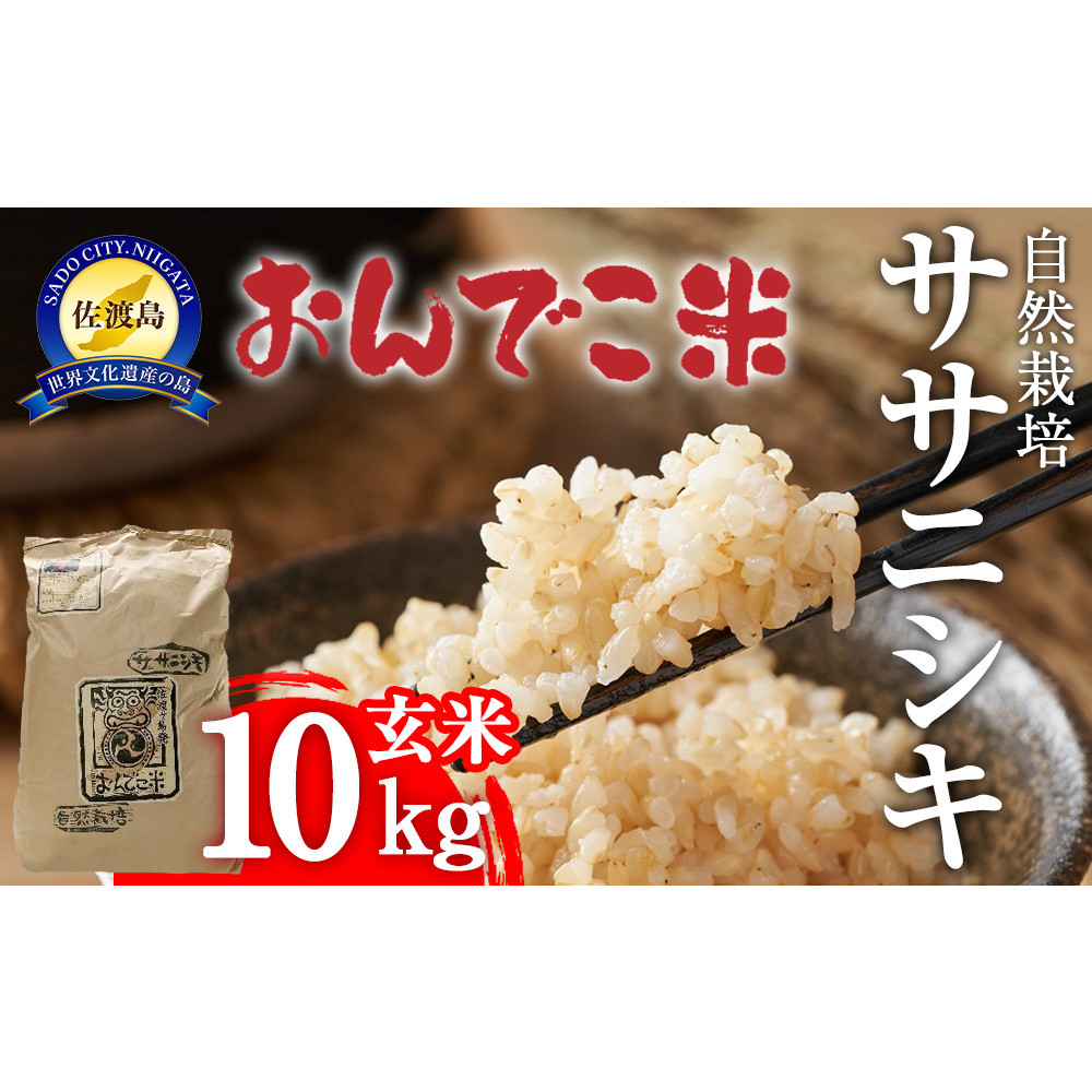 【令和7年産】自然栽培ササニシキ玄米10キロ【2025年10月中旬より順次発送】新潟県佐渡市42000米・パン白米