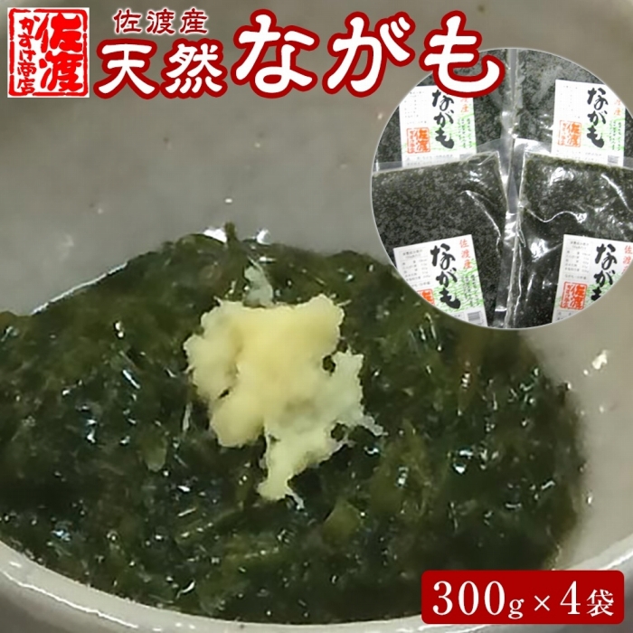 佐渡産 天然ながも(アカモク)300g×4袋新潟県佐渡市13000魚介・海産物のり・海藻