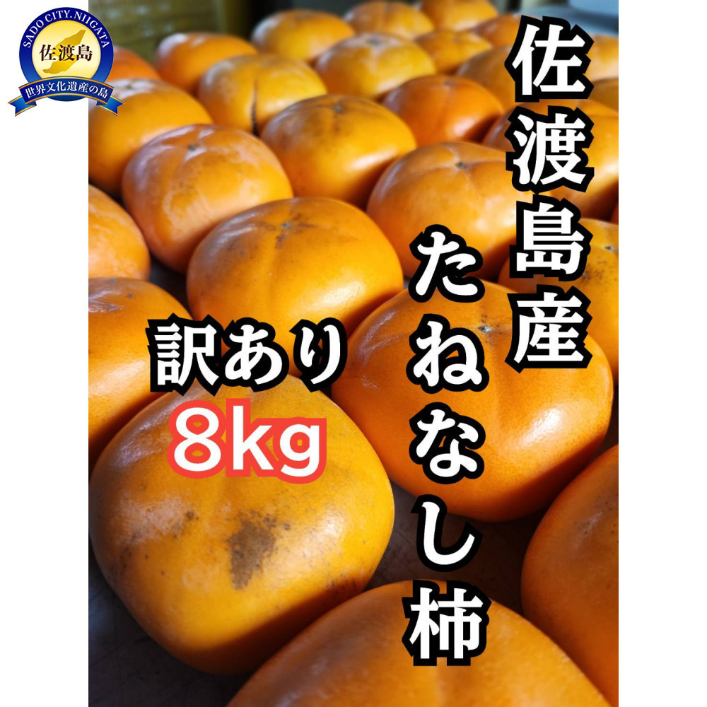 訳あり 佐渡島産たねなし柿8kg新潟県佐渡市10000果物・フルーツその他 果物・フルーツ