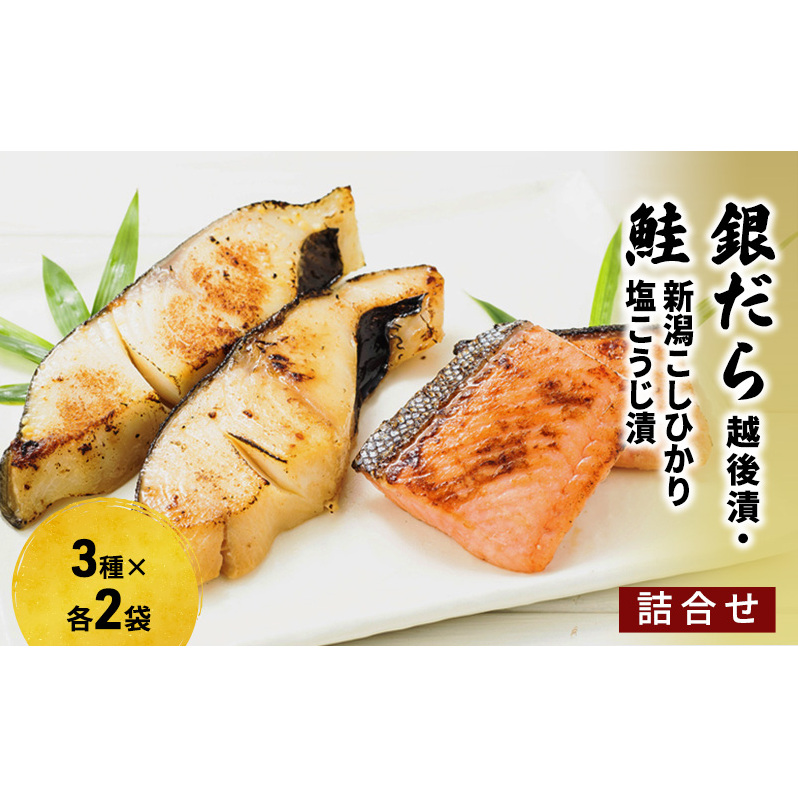銀だら越後漬・鮭新潟コシヒカリ塩こうじ漬 詰合せ(6P) 魚介類 魚貝類 加工食品 新潟県新潟市19000魚介・海産物