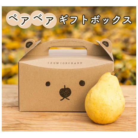 ペアベアギフトボックス(ルレクチェ 中玉2個入り) ルレクチェ レクチェ ル・レクチェ 洋梨 セット 洋ナシ 梨 なし ナシ フルーツ 果物 デザート おやつ ギフト 贈答 プレゼント 国産 新潟 新