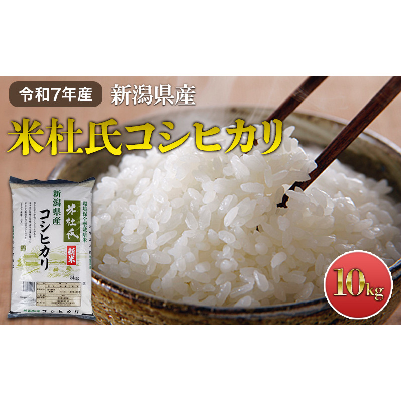 令和7年産 新潟米杜氏コシヒカリ10kg(5kg×2)新潟県新潟市37000米・パン白米
