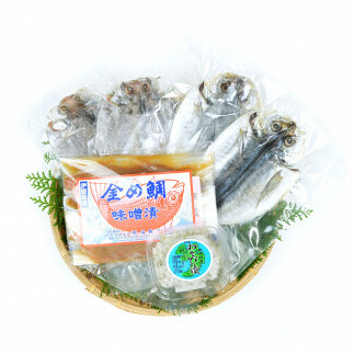金め鯛 味噌漬 干物 セット A-2+丸山園の わさび漬け お得パック 1131 / 山長水産静岡県東伊豆町17000魚介・海産物その他 魚介・海産物