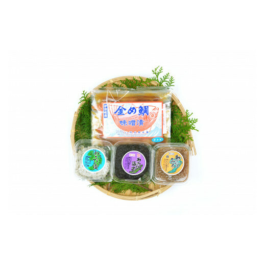 特選ギフトセット 金め鯛 味噌漬 (2切入)ビニール袋入+わさび3色 お得パック 1144 / 山長水産静岡県東伊豆町13000魚介・海産物その他 魚介・海産物