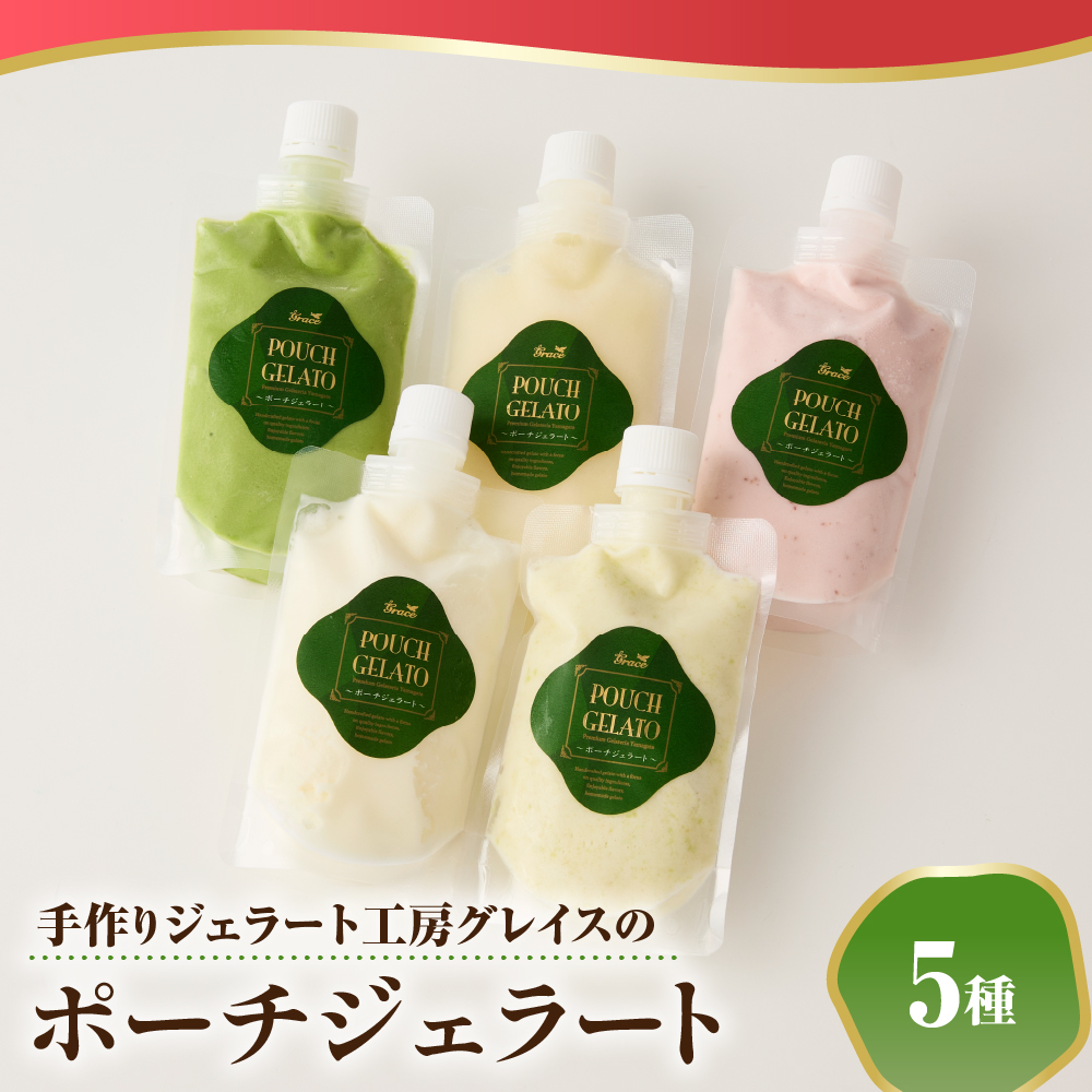 ポーチジェラート〔5種詰合せ〕ジェラート アイス ジェラートマエストロ パウチタイプ山形県米沢市12000菓子・スイーツアイス・ジェラート