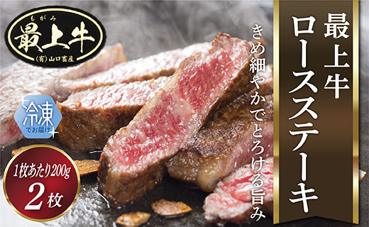 【冷凍】最上牛ロースステーキ200g×2枚山形県最上町24000肉