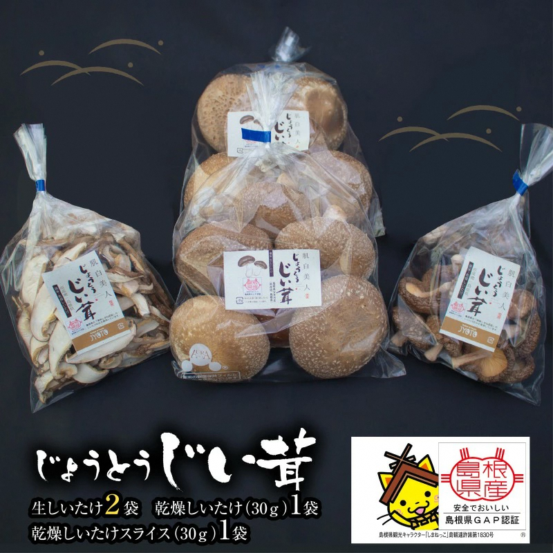 じょうとうじい茸2袋セット【しいたけ 椎茸 城東化成 乾燥しいたけ 干ししいたけ スライス きのこ キノコ セット 安全 おいしい 国産 島根県 安来市】島根県安来市7000野菜・きのこ