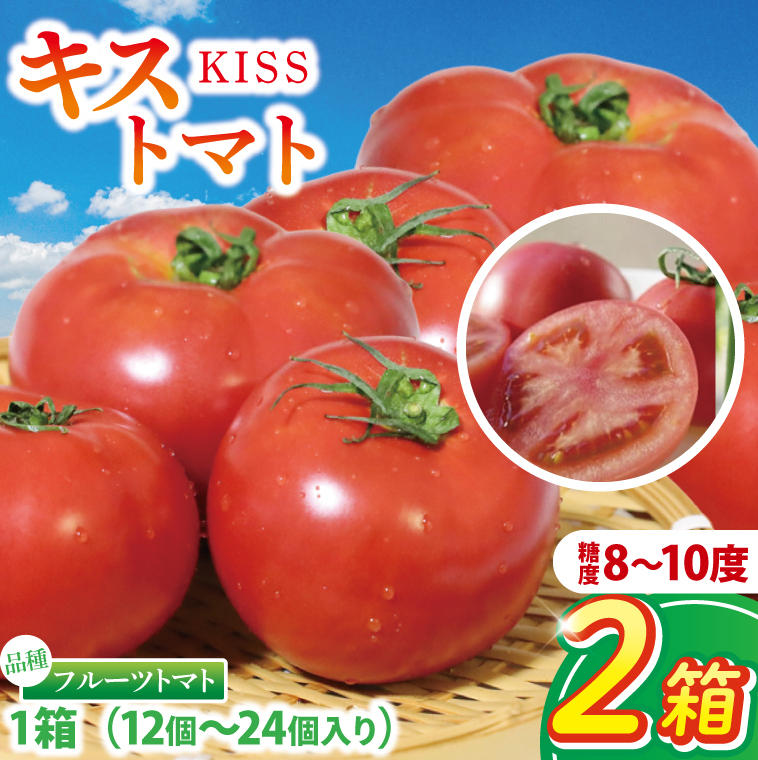 【2026年2月より順次発送】★フルーツトマト★KISSトマト 2箱|トマト とまと フルーツ フルーツトマト KISSトマト 先行予約 茨城県 行方市(AC-2)茨城県行方市14000野菜・きのこトマト