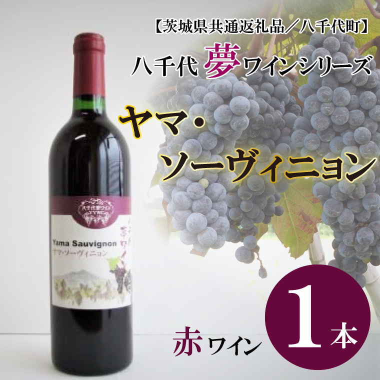 EC-10【茨城県共通返礼品/八千代町】八千代夢ワインシリーズ ヤマ・ソーヴィニョン(赤ワイン)1本茨城県行方市9000酒・アルコールワイン