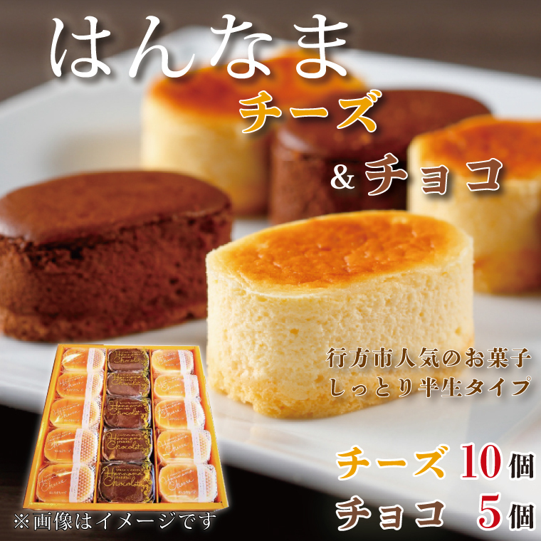 H-26-1 はんなまチーズ10個・はんなまちょこ5個茨城県行方市11000菓子・スイーツケーキ・カステラ