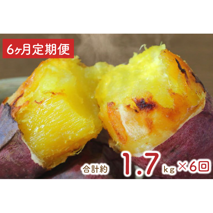 【6ヶ月定期便】★訳あり★紅はるか冷凍焼き芋約1.5kg+おまかせ品種さつまいも 合計約1.7kg(EY-33)茨城県行方市30000野菜・きのこじゃがいも・イモ類