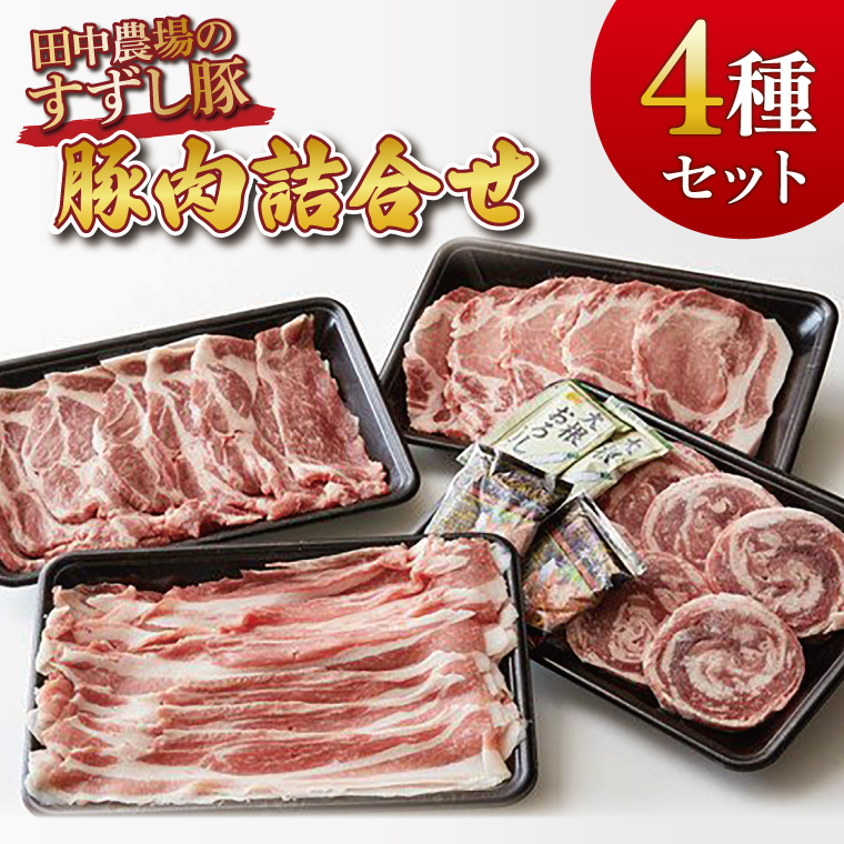 【2026年2月より順次発送】【田中農場のすずし豚】豚肉詰合せ|肉 お肉 豚肉 豚 ぶた ロールステーキ ステーキ トンカツ 肩ロース ロース バラ しゃぶしゃぶ 詰め合わせ セット すずし豚 ブ