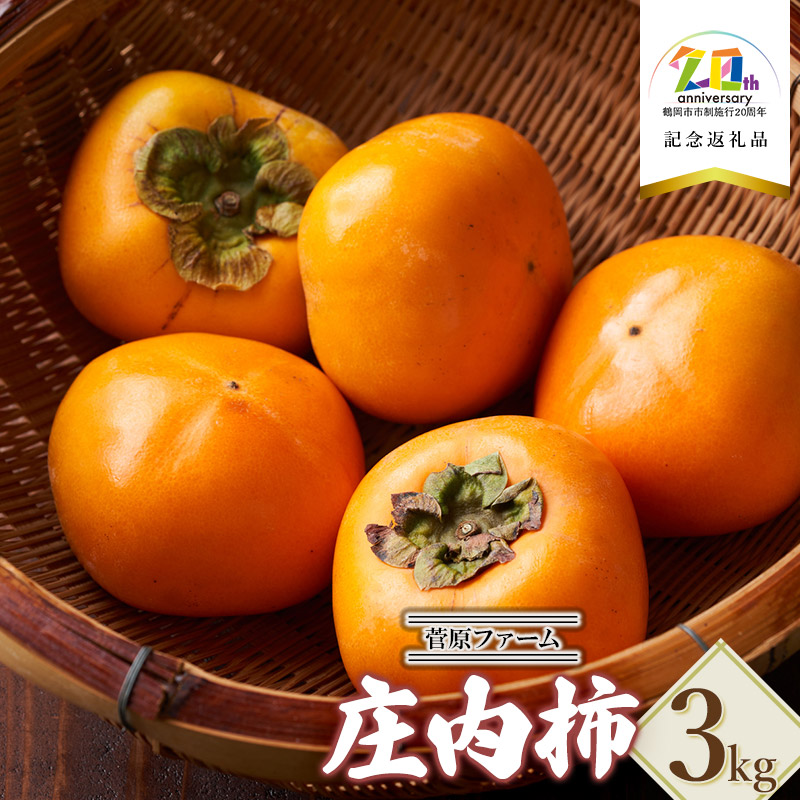 【令和7年産先行予約】 庄内柿 約3kg 山形県鶴岡市産 【市制施行20周年記念返礼品】 菅原ファーム山形県鶴岡市10000果物・フルーツその他 果物・フルーツ