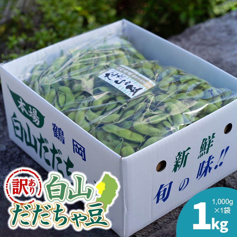 【令和8年産先行予約】【訳あり】白山だだちゃ豆 1kg(1kg × 1袋) 長五郎山形県鶴岡市6500野菜・きのこ豆類