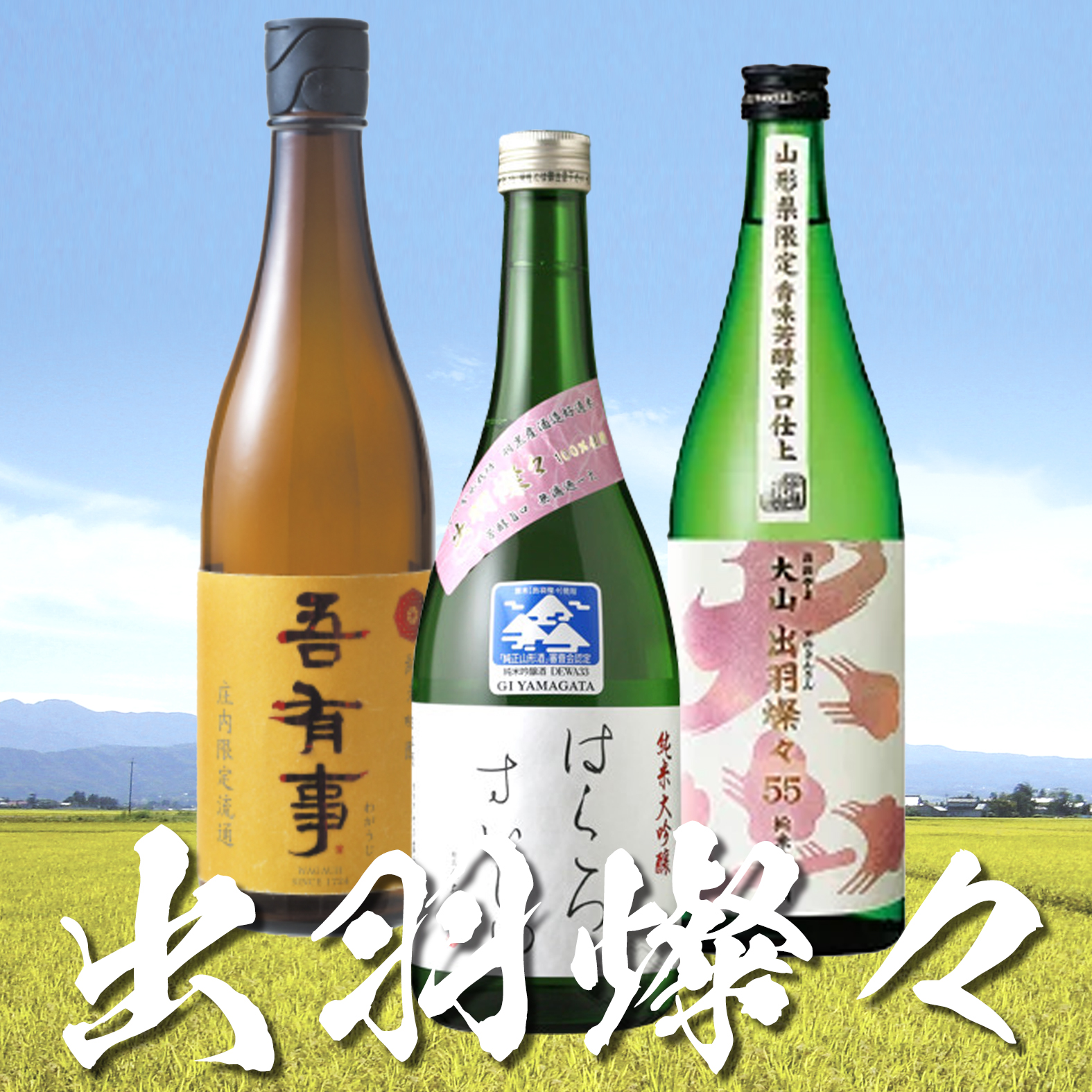 庄内で生まれた酒米「出羽燦々」セット (鶴岡の地酒 720ml×3本) 飲み比べ うまい庄内山形県鶴岡市25000酒・アルコール
