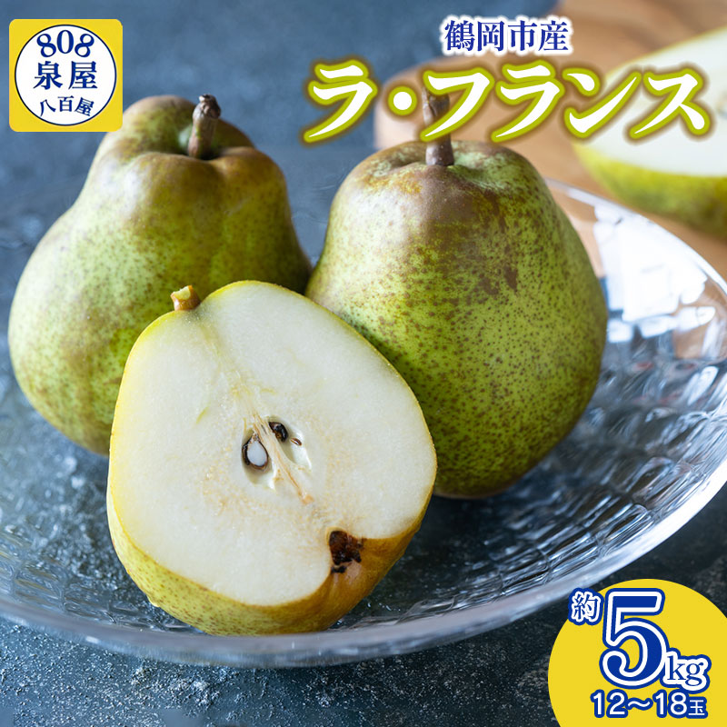 【令和7年産先行予約】鶴岡市産 ラ・フランス(洋梨) 約5kg(12〜18玉) 泉屋商店 K-733山形県鶴岡市13000果物・フルーツりんご・梨