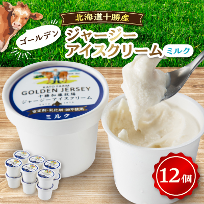 ゴールデンジャージーアイスクリーム(ミルク)12個入り【配送不可地域:離島】【1299426】北海道帯広市18000菓子・スイーツアイス・ジェラート