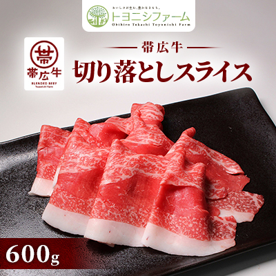 600g 帯広牛切落しスライス【配送不可地域:離島】【1606347】北海道帯広市12000肉牛肉