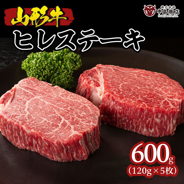 山形牛ヒレステーキ 120g×5枚 FZ22-080山形県山形市49000肉牛肉