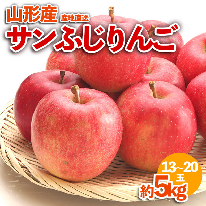 山形産 サンふじりんご 約5kg FZ23-590山形県山形市15000果物・フルーツりんご・梨