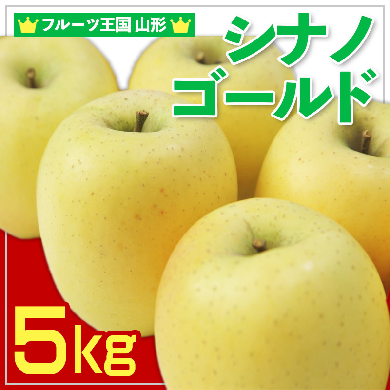 ☆フルーツ王国山形☆ りんご (シナノゴールド)秀品 5kg FY25-057山形県山形市12000果物・フルーツりんご・梨