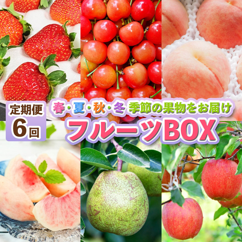 【定期便6回】フルーツBOX -定期便 6回- FY25-287山形県山形市60000果物・フルーツもも・すもも