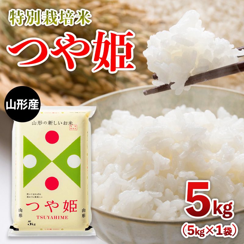 令和7年産新米 山形産 特別栽培米 つや姫 5kg FZ25-304山形県山形市18000米・パン白米