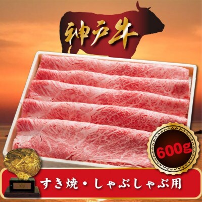 神戸牛 すき焼き・しゃぶしゃぶ用 600g SOS2【配送不可地域:離島】【1517918】兵庫県新温泉町22000肉牛肉