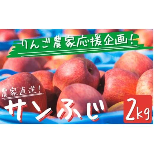 \農家応援企画/【令和7年度先行予約返礼品】りんご サンふじ 2kg ( 約 4 〜 6 玉 ) 訳あり 家庭用 《 ふじ リンゴ 林檎 訳アリ わけあり 不揃い 果物 くだもの フルーツ 長野県産 長野 お試