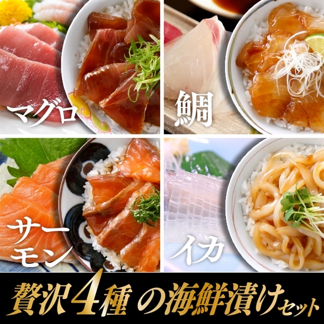 A1428.贅沢4種の海鮮漬けセット福岡県新宮町10000魚介・海産物