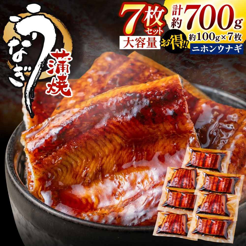 AB398.うなぎ蒲焼き(約100g×7Pセット)福岡県新宮町12000魚介・海産物うなぎ