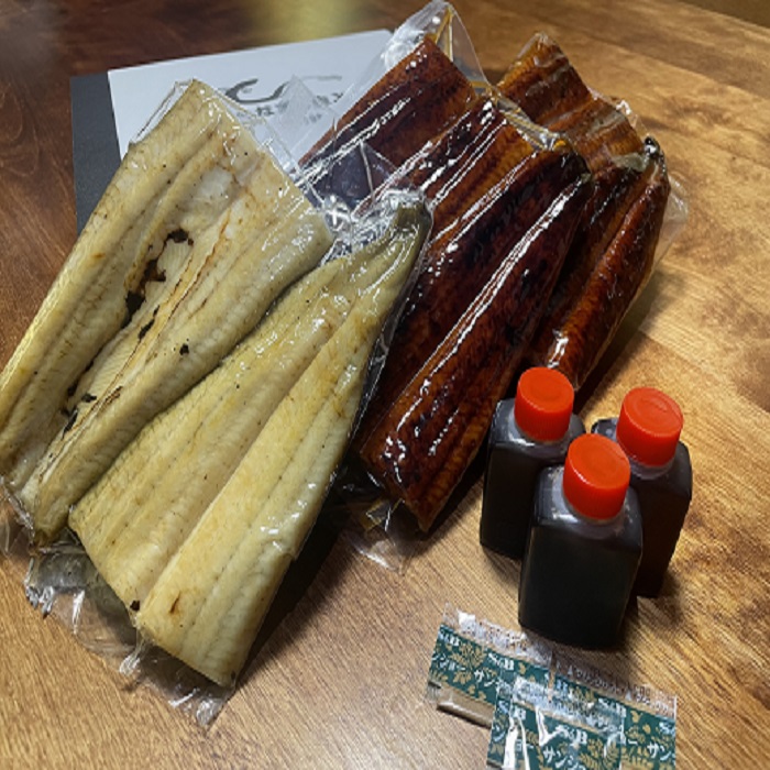 B355.特盛!鰻の蒲焼き2尾と白焼き1尾セット(計600g前後)福岡県新宮町20000魚介・海産物うなぎ