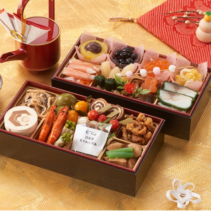 F083.日本料理てら岡・おせち/博多『華』弐段重(2〜3人前)福岡県新宮町60000鍋セット・総菜・加工食品