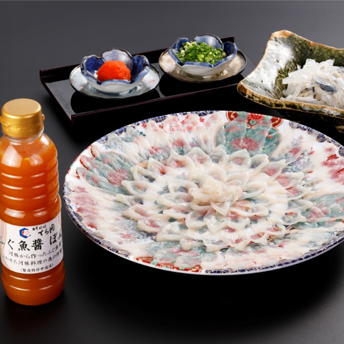 EE019.日本料理てら岡・虎ふぐ刺し(2〜3人前)福岡県新宮町55000魚介・海産物鮮魚