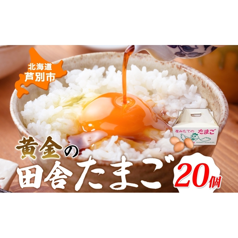 黄金の田舎たまご 20個入り 10個×2 ブランド卵 化粧箱 卵 たまご 高級卵 末永農場 北海道 芦別市 濃厚 ブランド 栄養 オムライス 卵かけごはん 生卵 生たまご 鶏卵 鶏 にわとり 黄金  ふるさと