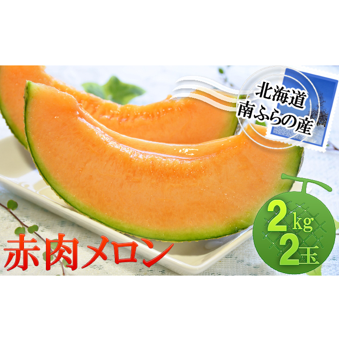 南ふらの産赤肉メロン2kg×2玉 北海道 南富良野町 メロン 赤肉メロン 果物 フルーツ デザート 果実 北海道南富良野町17000果物・フルーツメロン・スイカ