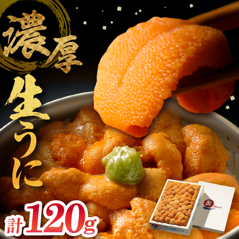 ≪氷温熟成≫生折うに(天然バフンウニ) 120g×1枚_110504北海道浜中町32000魚介・海産物