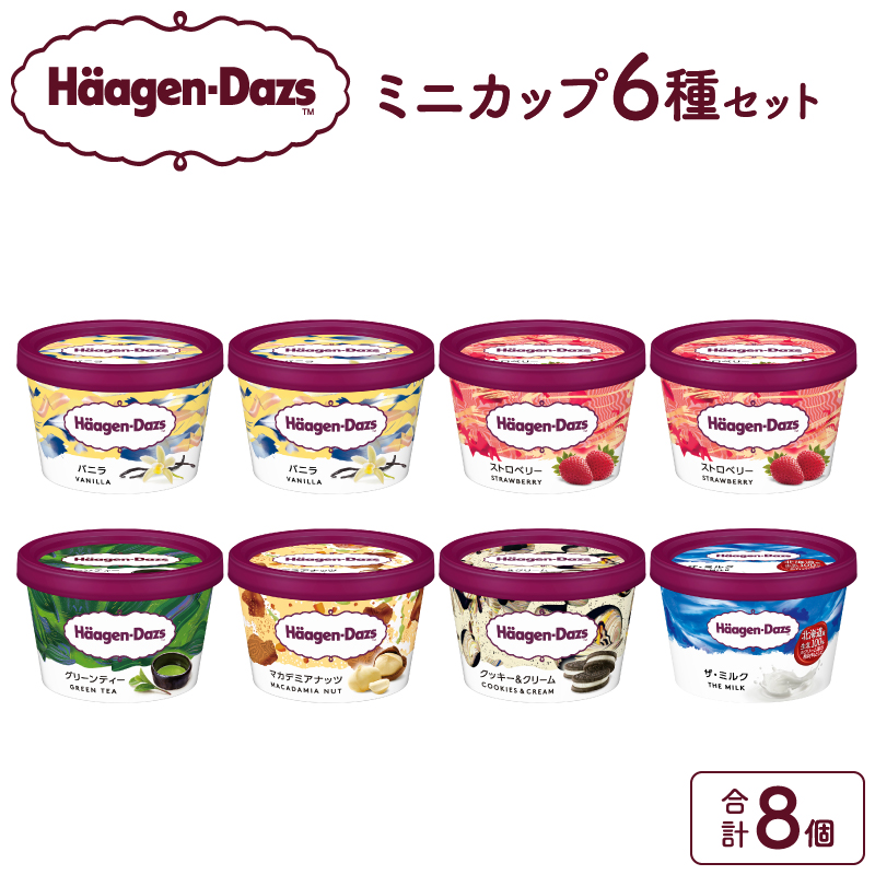 ハーゲンダッツ『定番ミニカップ8個セット』アイスクリーム アイス スイーツ デザート_440205北海道浜中町14000菓子・スイーツアイス・ジェラート
