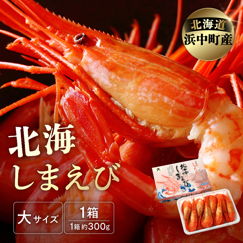 北海しまえび(大) 300g×1箱(13尾前後)_H0001-006北海道浜中町14000魚介・海産物エビ
