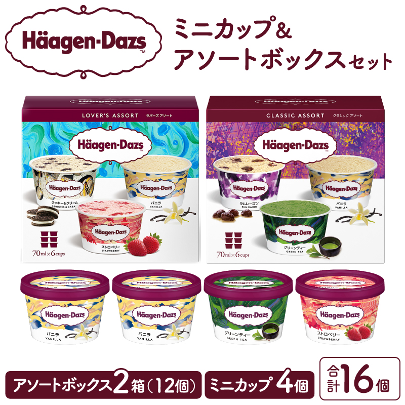 ハーゲンダッツ バラエティセット(アソート&ミニカップ) アイス スイーツ デザート_H0026-026-n北海道浜中町18000菓子・スイーツアイス・ジェラート