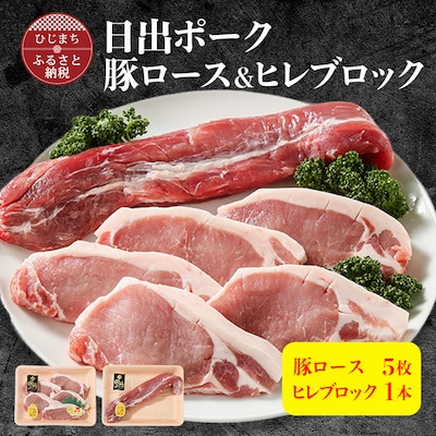 【日出ポーク】豚ロース100g×5枚+ヒレブロック1本【配送不可地域:離島】【1098109】大分県日出町16000肉豚肉