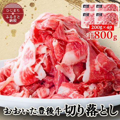 おおいた豊後牛 切り落とし 800g(200g×4パック)【配送不可地域:離島】【1312624】大分県日出町10000肉牛肉